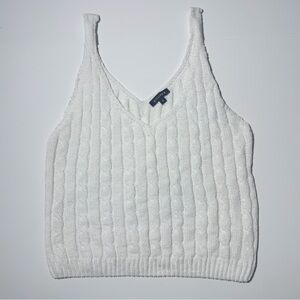 William B Cable Knit Sweater Tank